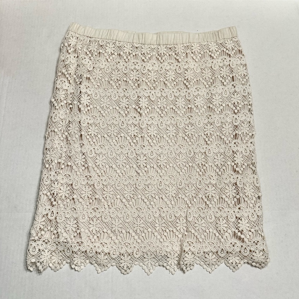 White Embellished Mini Pencil Skirt